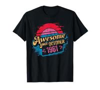 Génial depuis octobre 1961 Anniversaire 1961 October Vintage T-Shirt
