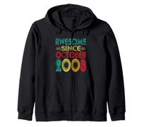 Génial Depuis Octobre 2008, 17e Anniversaire | Funny Vintage Sweat à Capuche