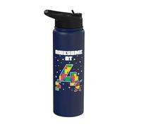 Génial pour l'anniversaire d'un enfant de 4 ans avec Block Building Bricks Stainless Steel Insulated Water Bottle