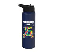 Génial pour l'anniversaire d'un enfant de 6 ans avec Block Building Bricks Stainless Steel Insulated Water Bottle