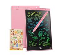 Genialba Tablette D'écriture LCD Colorée 10 Pouces, Planche À Dessin Effaçable Portable, Tablette Graphique Éducative, Cadeau Anniversaire pour Enfants 3-7 Ans Filles Et Garçons (Rose)