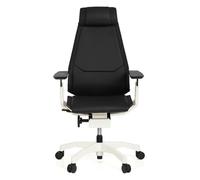 GENIDIA PRO WHITE cuir - Siège de bureau haut de gamme Noir