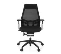 GENIDIA SMART BLACK CM | tissu maille - Siège de bureau de qualité professionnelle noir / chrome