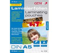 Genie 10782 Laminierfolien (Glasklar; 80 Mikron für Formate bis zu DIN A5; geeig