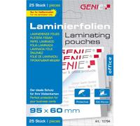 Genie 10784 Laminating Pouches (Crystal Clear, 100 Micron for up to Business Car