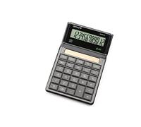 Genie 305 ECO Calculatrice écologique, uniquement à énergie solaire, fabriquée à partir de matériaux recyclés, 12 chiffres, noir