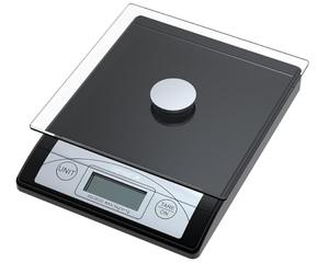 Genie 3623 EDS Balance à courrier et de cuisine graduée de 1 g à 5 kg en plastique résistant avec plateau de verre et écran digital Noir