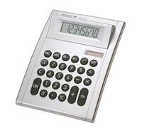 Genie 50 DC Calculatrice de Bureau à 8 Chiffres (Double Alimentation (Solaire et Batterie) Design Compact Argenté