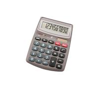 Genie Calculatrice de bureau 540 – 10 chiffres – double-alimentation solaire et pile – compacte – Gris