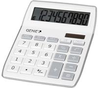 Genie 840 B 10 chiffres calculatrice de bureau avec double alimentation (solaire et batterie) ~ Design Compact (Silver)