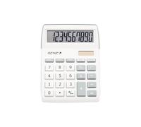 Genie - Calculatrice de bureau 840 B - 10 chiffres, double alimentation solaire/batterie - Silver