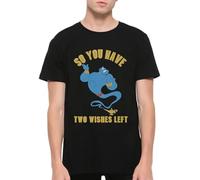 Genie Aladdin So You Have Two Wishes Left T-T-Shirts à Manches Courtes(Medium)