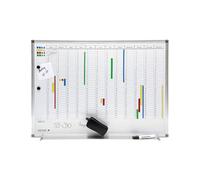 Genie AP2000 Tableau magnétique avec mois et années 77 x 56 cm avec cadre en Aluminium, divers accessoires