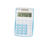 Genie Calculatrice 120 B, 8 chiffres, Dual Power (pile, solaire), design compact bleu