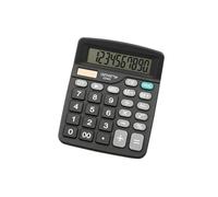 Genie Calculatrice de bureau 220 MD, 10 chiffres, double alimentation (solaire et batterie), 1 pièce, design compact, noir