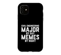Génie Civil Major Day Memes Night Ingénieur structurel Coque pour iPhone 11