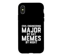 Génie Civil Major Day Memes Night Ingénieur structurel Coque pour iPhone X/XS