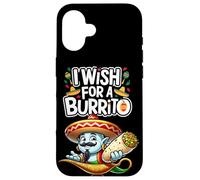 Genie in A Bottle Citation culinaire Mexicaine « Je Souhaite Un Burrito » Coque pour iPhone 16