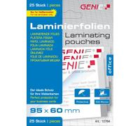 GENIE Laminiertaschen 25 im Visitenkartenformat - Folien