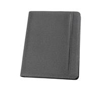 Genie München Porte-documents A4 - Extra fin et résistant - Nylon & aspect cuir - Avec bloc-notes - Support pour tablette/smartphone et compartiment - Porte-stylo - Compartiments - Compartiment pour