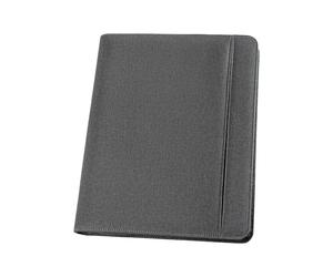 Genie München Porte-documents A4 - Extra fin et résistant - Nylon & aspect cuir - Avec bloc-notes - Support pour tablette/smartphone et compartiment - Porte-stylo - Compartiments - Compartiment pour