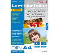 Genie Pochettes de plastification A4 80 microns Lot de 100 (Import Allemagne)