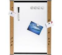 Genie tableau magnétique à bords en liège avec aimants, épingles et fixations murales 45 x 60 cm 11213