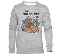 GENIGMAE The Not So Fast Club Pull-Over Unisexe Hommes Femmes Manche Longue Grise Chandail Unisex Men Women Grey
