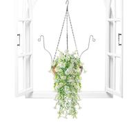 Genikeer Artificielles pour L'Extérieur - Décoration Florale Artificielle réaliste | Fausses Fleurs suspendables,pour Jardin Porche Fenêtre Couloir Balcon Maison Salle À Manger Mariage