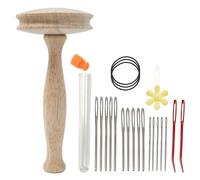 Genikeer Champignon A Repriser en Bois, Kit De Fournitures Aiguilles À Repriser, Accessoires De Couture Outils pour Fils À Coudre Chaussettes, Pulls, Pantalons, Chapeaux, Écharpes