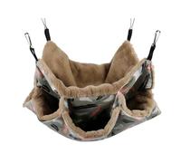 Genikeer Hamacs Suspendus pour Petits Animaux - Hamster Hamac pour Cage - pour Jouer Et Se Reposer - Lit Hamac Chaud À 3 Étages en Peluche pour Cochon d'Inde, Hamster, Furet, Écureuils, Chinchillas