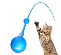 Genikeer Jouet Balle Interactive pour Chat - Balle pour Chat à Mouvement 3 Modes | Jeu Autonome Électrique Intelligent Rechargeable avec Queue | Jeu de Chasse Automatique pour Intérieur et Extérieur