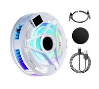 Genikeer Refroidisseur magnétique pour téléphone - Refroidisseur de Smartphone avec Lumière RGB - Ventilateur de Refroidissement Portable pour Téléphone - Pour gamers, streameuses, créateurs de