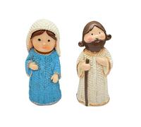 Genikeer Statue De Jésus Christ | Set Décoratif Jésus et Marie pour Intérieur,Sculpture Religieuse en Résine pour Décoration d'Intérieur Église Maison Chambre Salon