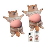 Genikeer Stickers,Autocollants en Silicone Souple Ventre de Chien - Décalcomanies pour Gourde et Bouteille d'Eau - pour Journal Carnet Cahier Fournitures Scolaires Valise Ordinateur Portable