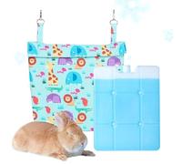 Genikeer Tapis Rafraîchissant pour Lapin,Matelas Frais Lapin pour Petits Animaux - Coussin Froid Portable Résistant aux Mâchonnements Lavable pour Transport, Canapé, Jardin