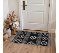 GENIMO Tapis 60x90cm - Tapis Bohème - Anti-Dérapant, Lavable en Machine - pour Bureau, Entrée, Chambre - Onyx Echo