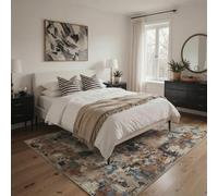 GENIMO Tapis Salon 160x230 cm Moderne Abstrait Antidérapant Salon ou Chambre Echo Beige