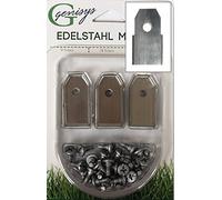 genisys 30 x Lames de rechange couteaux pour Husqvarna Automower (nouvelle Forme HQ 2018 | Longlife | 0,60 mm) + 30 x Elox Vis [DIN EN 50636 Câble HDMI Montré]