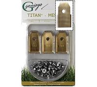 genisys 30 x Titan Lames de rechange couteaux pour Husqvarna Automower (nouvelle Forme HQ 2018 | Longlife | 0,60 mm) + 30 x Elox Vis [DIN EN 50636 Câble HDMI Montré]