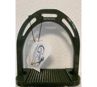 Genisys étrier martini-olive vert glossy avec strass + pierre de rechange (Platinum)