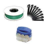 Genisys Kit de réparation de câble de Tondeuse Robot connecteur à Crochet Compatible avec Bosch Indego Les Pinces de piquets de Fil périphérique pour Robot Tondeuse HQ 2023, Set:25m+50H+8V