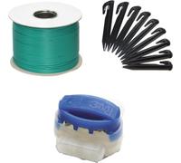 Genisys kit d'extension de fil pour tondeuse à gazon compatible avec Herkules G-Force Wiper Robot tondeuse à gazon Limitation Câble Crochet Connecteur - HQ 2024, Kit:250m+200H+10V