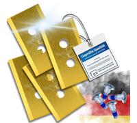 Genisys Lame de Rechange Titan Compatible avec MAMMOTION LUBA et Compatible avec YUKA Les tondeuses-Robots - Double Trou - LongLife - incassable [testé DIN en 50636], pièce:8