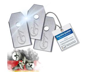 Genisys Lames de rechange compatibles avec Anthbot Pion Genie Lames - Acier inoxydable LongLife - 1 trou - Incassable [certifié DIN EN 50636] - Pièce 30