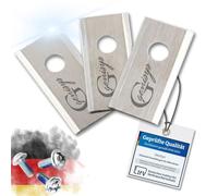 Genisys Lames de rechange en acier inoxydable compatibles avec les tondeuses robotiques Scheppach RoboCut et Practixx PX-RRM - LongLife - 1 trou incassable [certifié DIN EN 50636] : 18