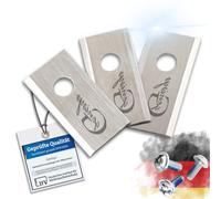 Genisys Lames en acier inoxydable compatibles avec les robots tondeuses Parkside Smart PMRA PMRDA - LongLife - 1 trou incassable [testé DIN EN 50636] - Avec vis, pièces : 9