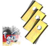 Genisys Lot de 18 lames de rechange en titane compatibles avec robot tondeuse LUX-Tools A-RMR-300-24 - LongLife - 1 trou incassable - Conforme à la norme DIN EN 50636