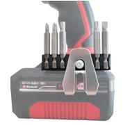 Genisys Porte-embout compatible avec perceuse-visseuse sans fil Einhell avec possibilité de fixation à clip de ceinture, taille : gauche (sur pince)