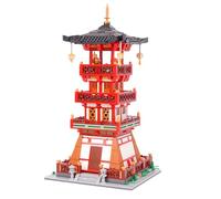 Geniteen Ensemble de Blocs de Construction d'architecture Chinoise, série 3 de la Dynastie Tang, kit de modèle, Enfants et Adultes, Cadeau d'anniversaire, de Noël Tour de guet